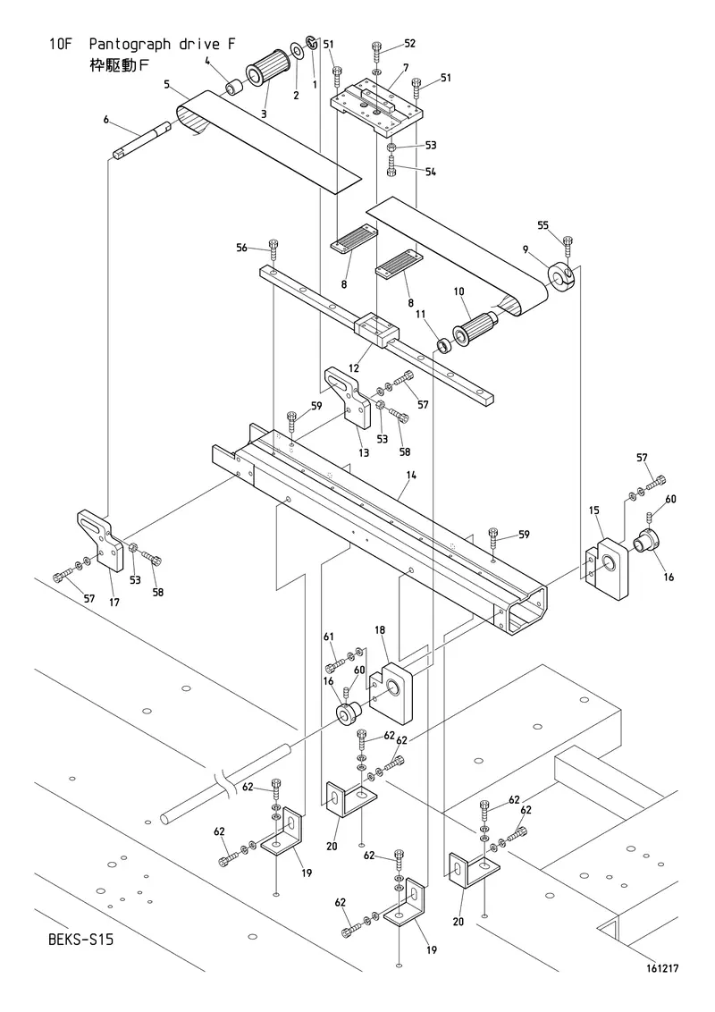 Схема узла из Parts List BEKS-S15, содержащего ST480060