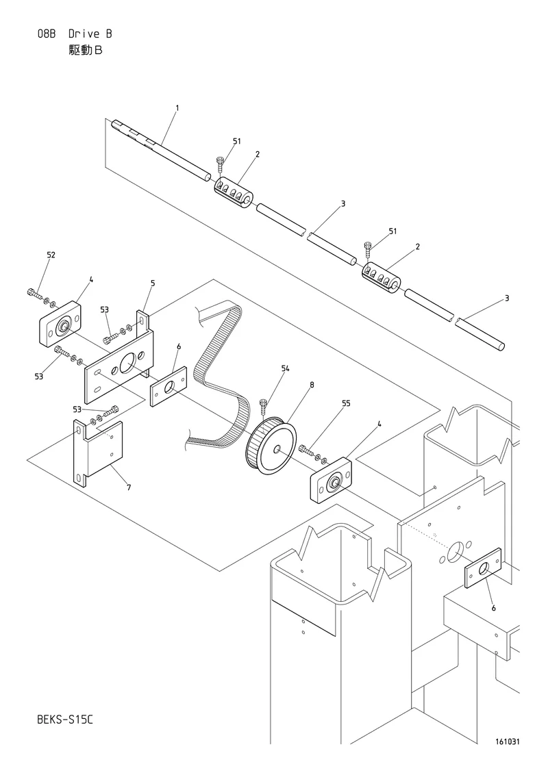 Схема узла из Parts List BEKS-S15C, содержащего JG310011