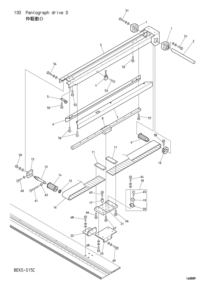 Схема узла из Parts List BEKS-S15C, содержащего SM450011