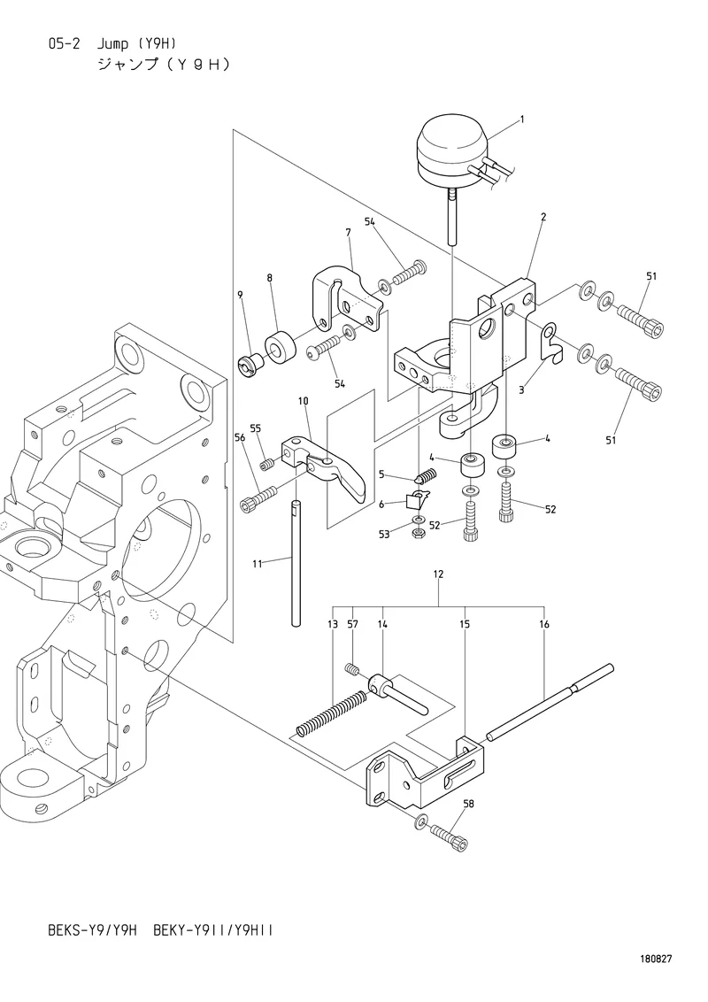 Схема узла из Parts List BEKS-Y9 / Y9H, содержащего PF240040