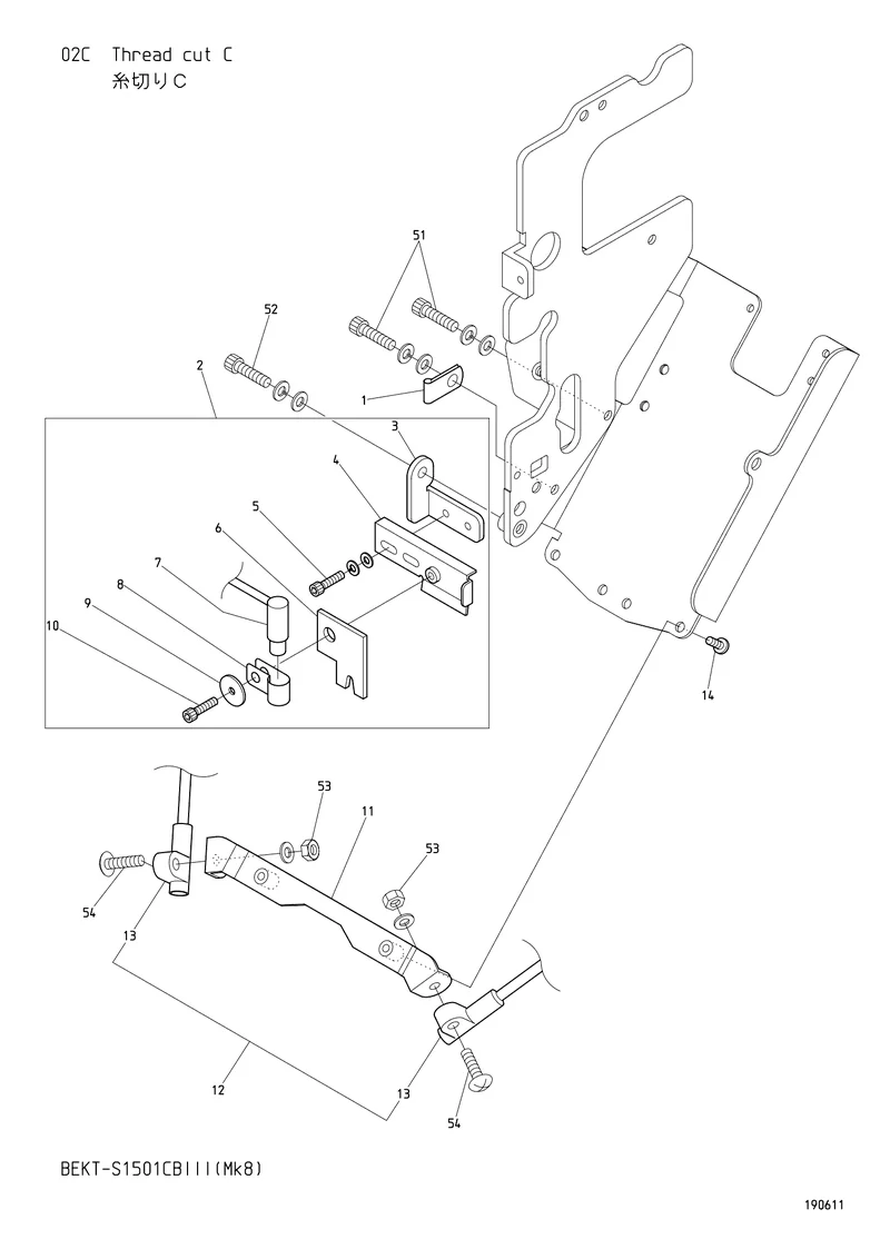 Схема узла из Parts List BEKT-S1501CBIII (Mk8), содержащего A1CB10306V0Z