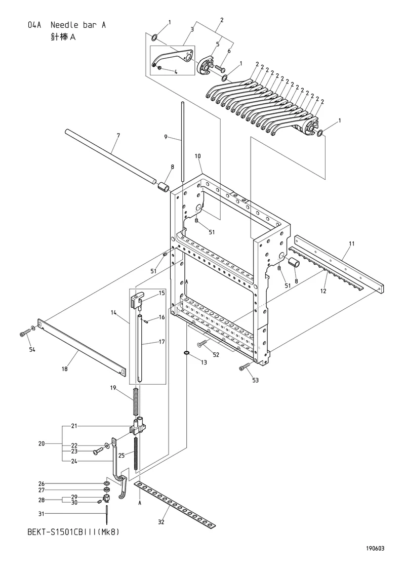 Схема узла из Parts List BEKT-S1501CBIII (Mk8), содержащего A1SP10308S0Z