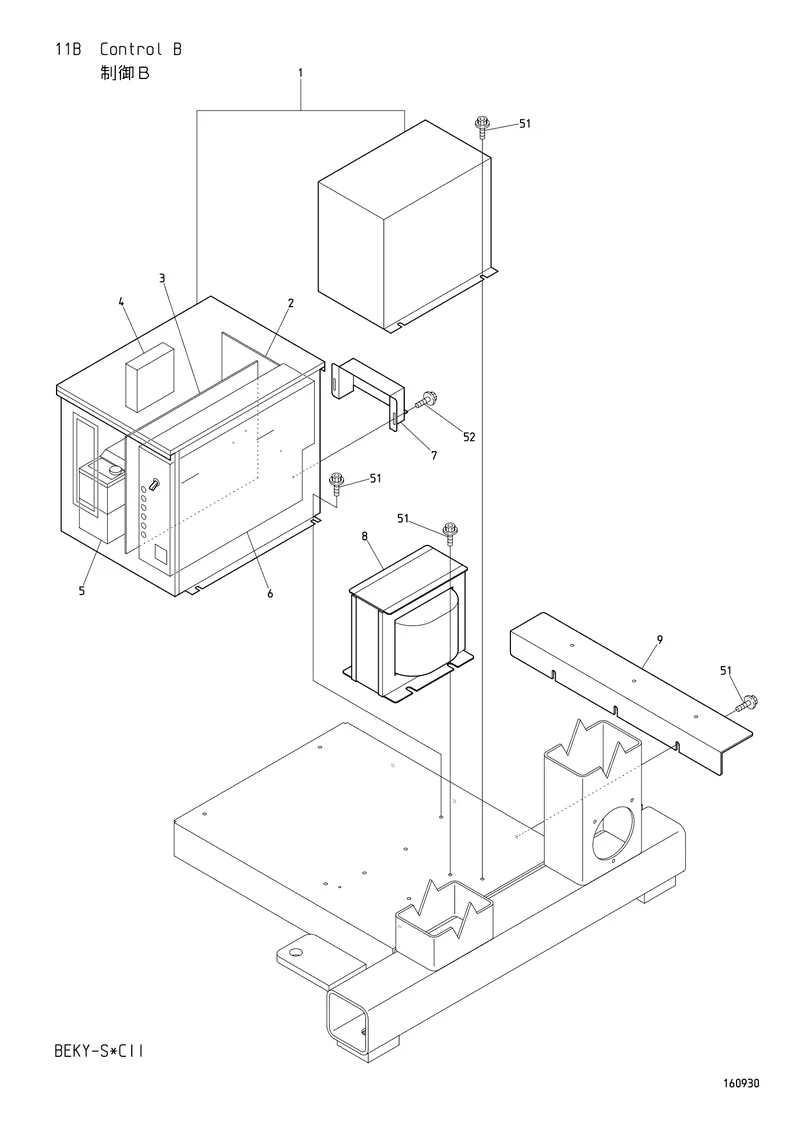 Схема узла из Parts List BEKY-S_CII, содержащего EBY02411